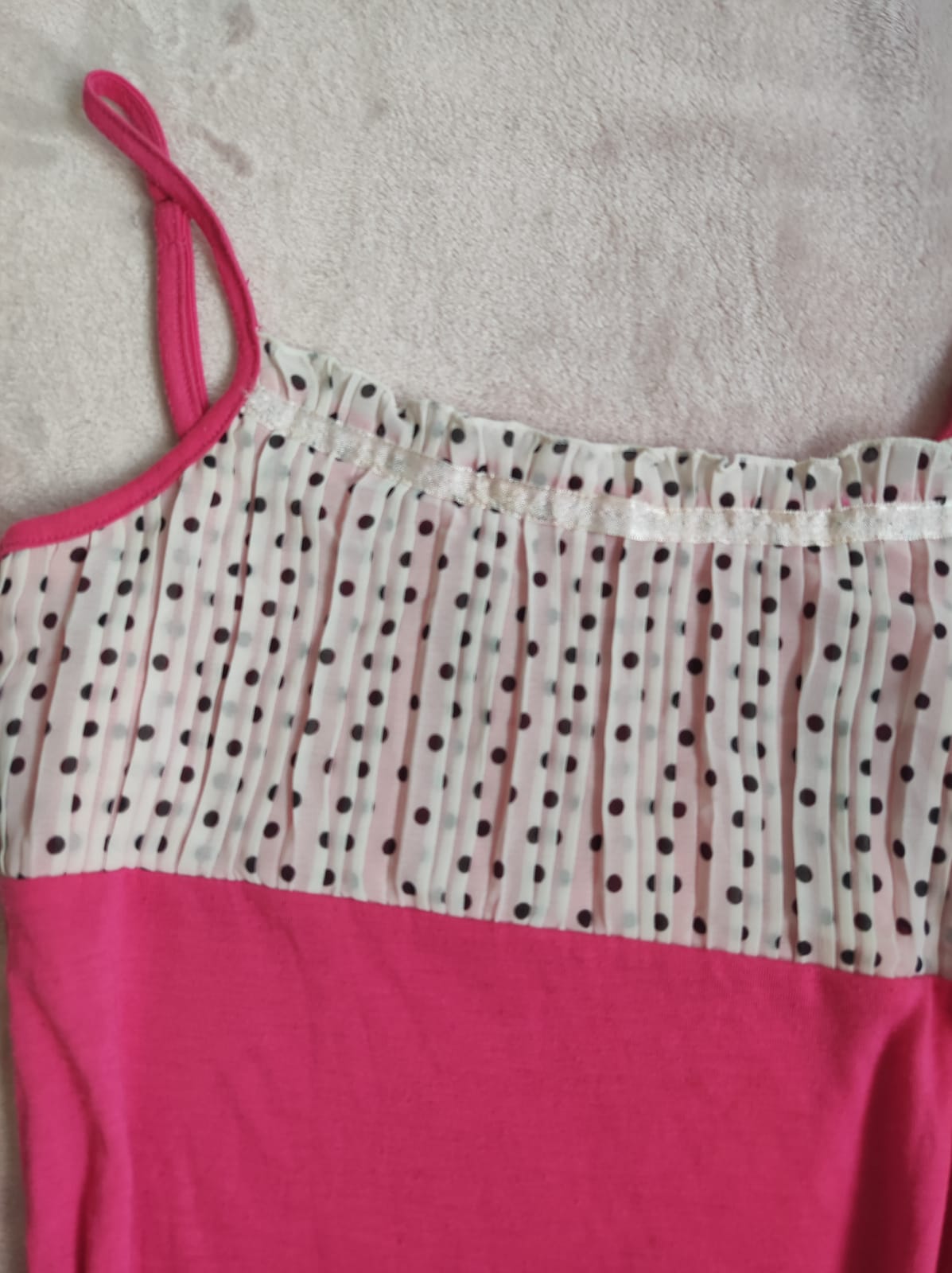 Cute Barbiecore Pink Polka Dot Camisole Top - Photo 2