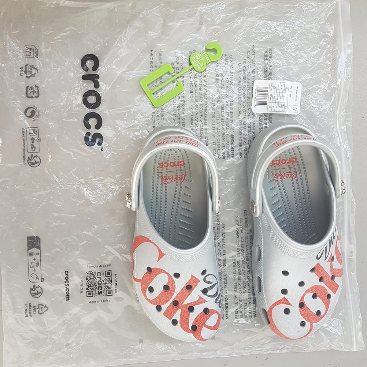 Original CROCS x Coca-Cola Clogs, Cosmopolitan, Limited Edition Model, Silver & Red, COKE Diet Bottle Cap, US 6 (M) 8 (F), Timeless Classic, Cult Street Fashion, Crocs Sandals, Slip-on, Flip-Flop, Slippers, 2026 Coca-Cola Company, Collectors, Hobbyists - Photo 7