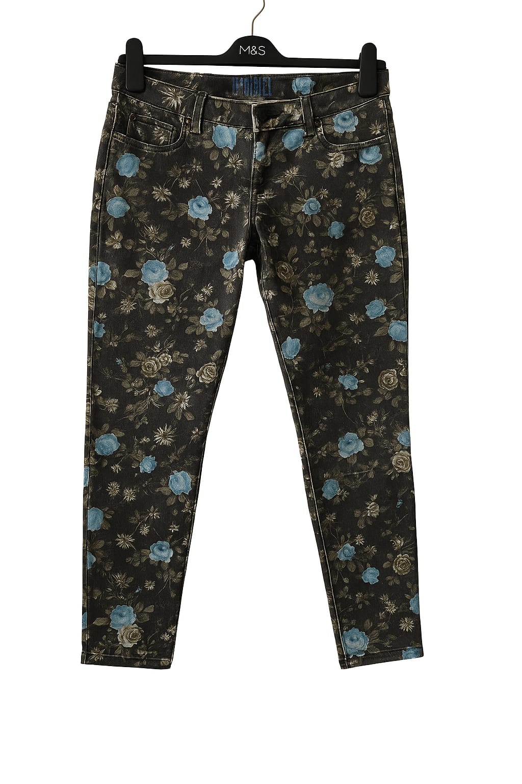 GUESS Kate Skinny Faded Floral Patterned Skinny Jeans (Size 29)