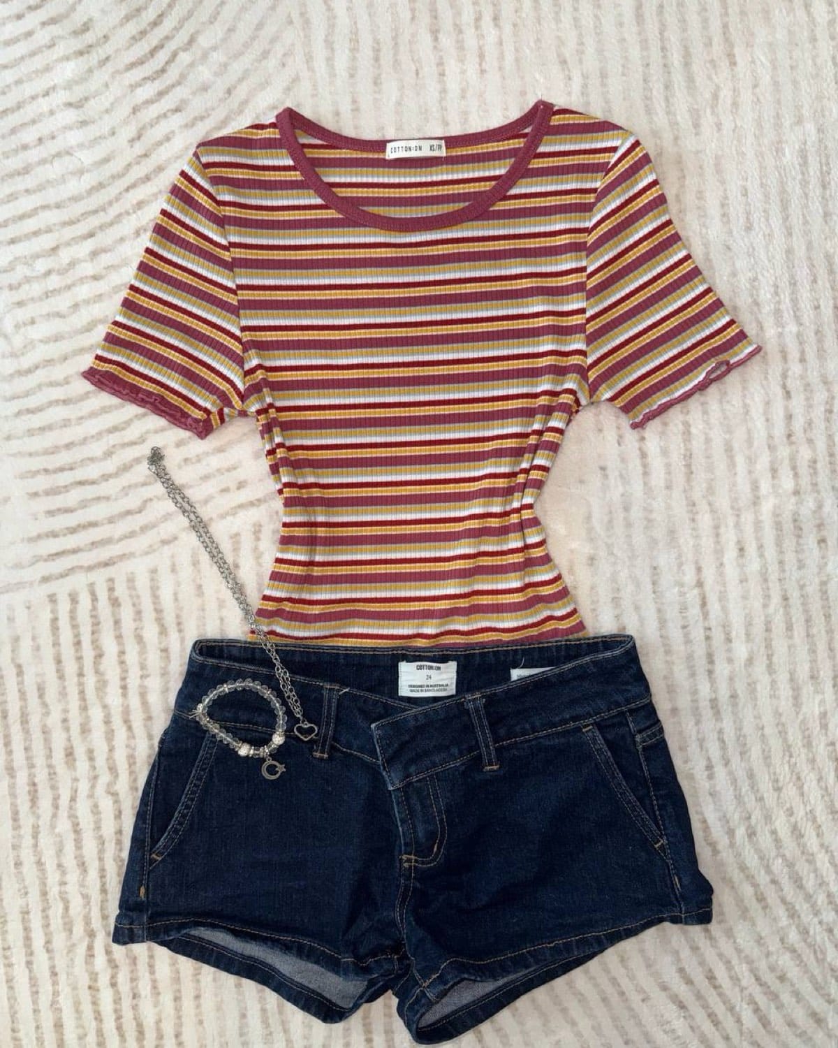 cotton on - stripped fitting top