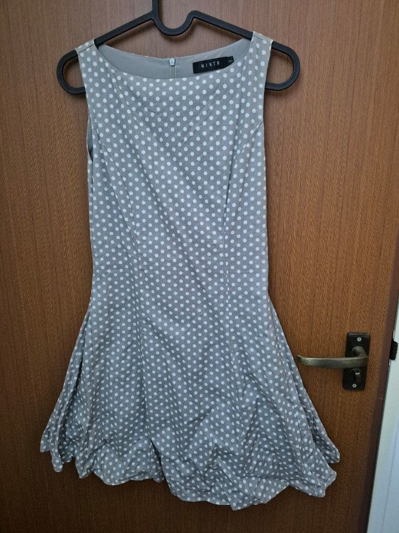 Chic Polka Dot Mini Dress - Size S