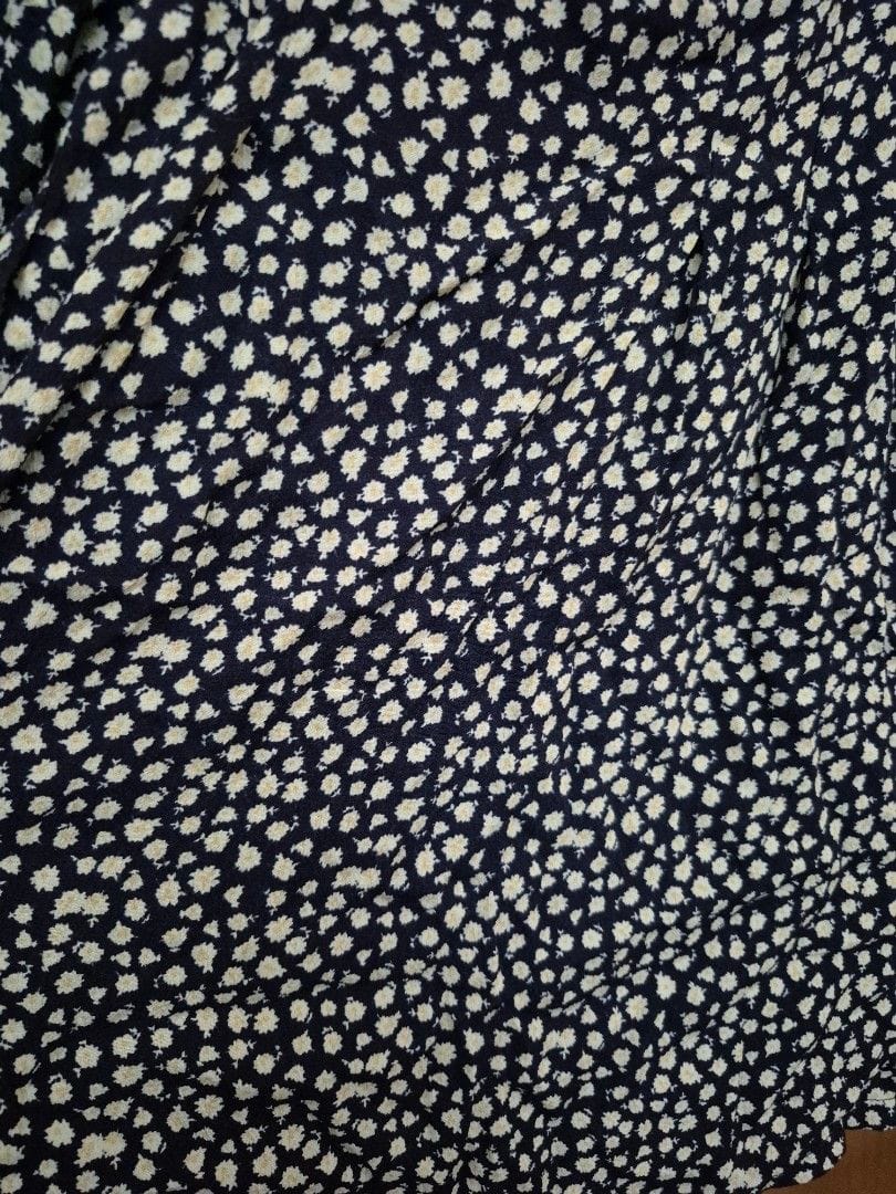 Mango Mango Floral Navy Top & Skirt Set - XS, Super Cute! - Photo 6