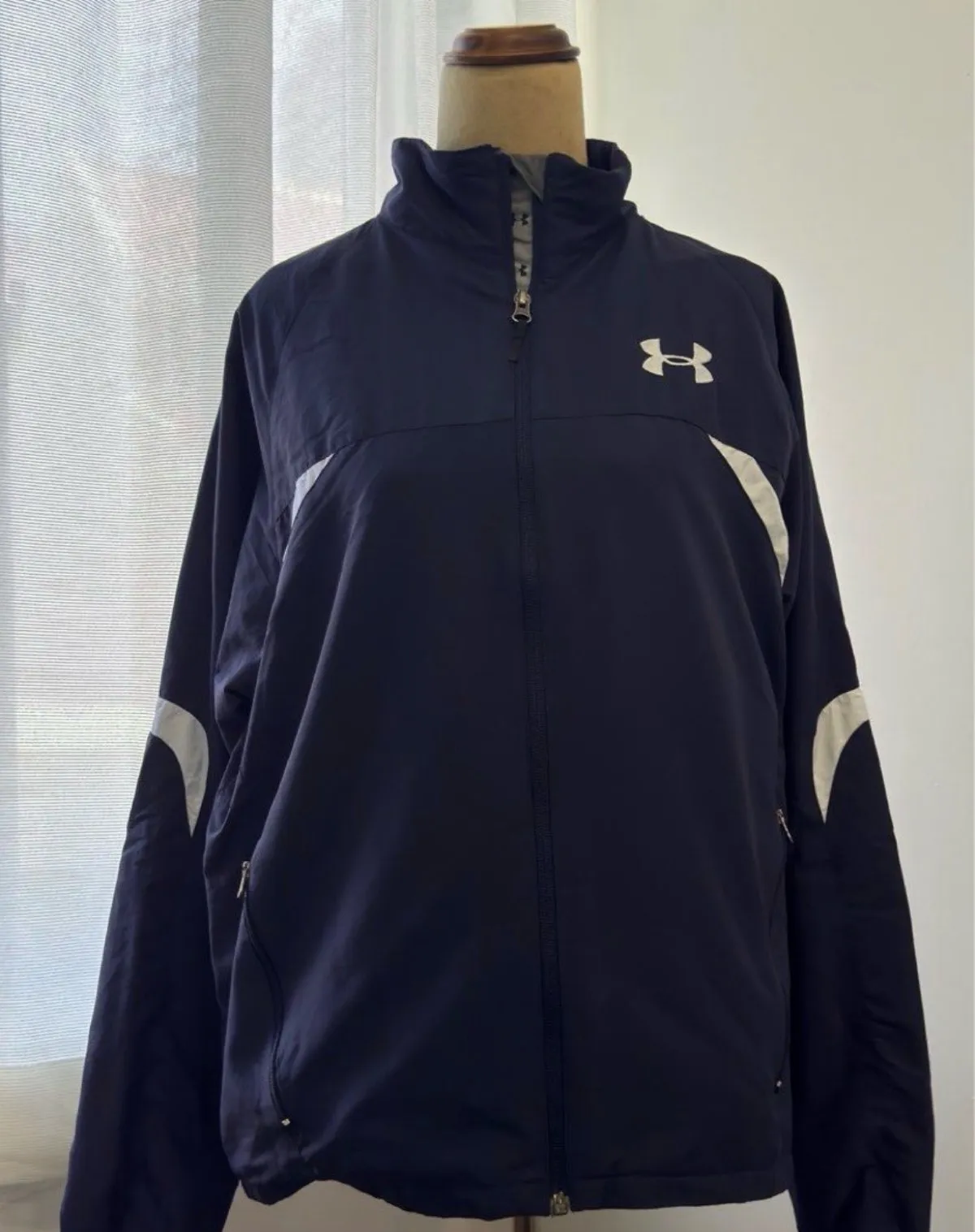 Under Armour Navy Soft Shelled Fleece Lined Windbreaker Jacket
