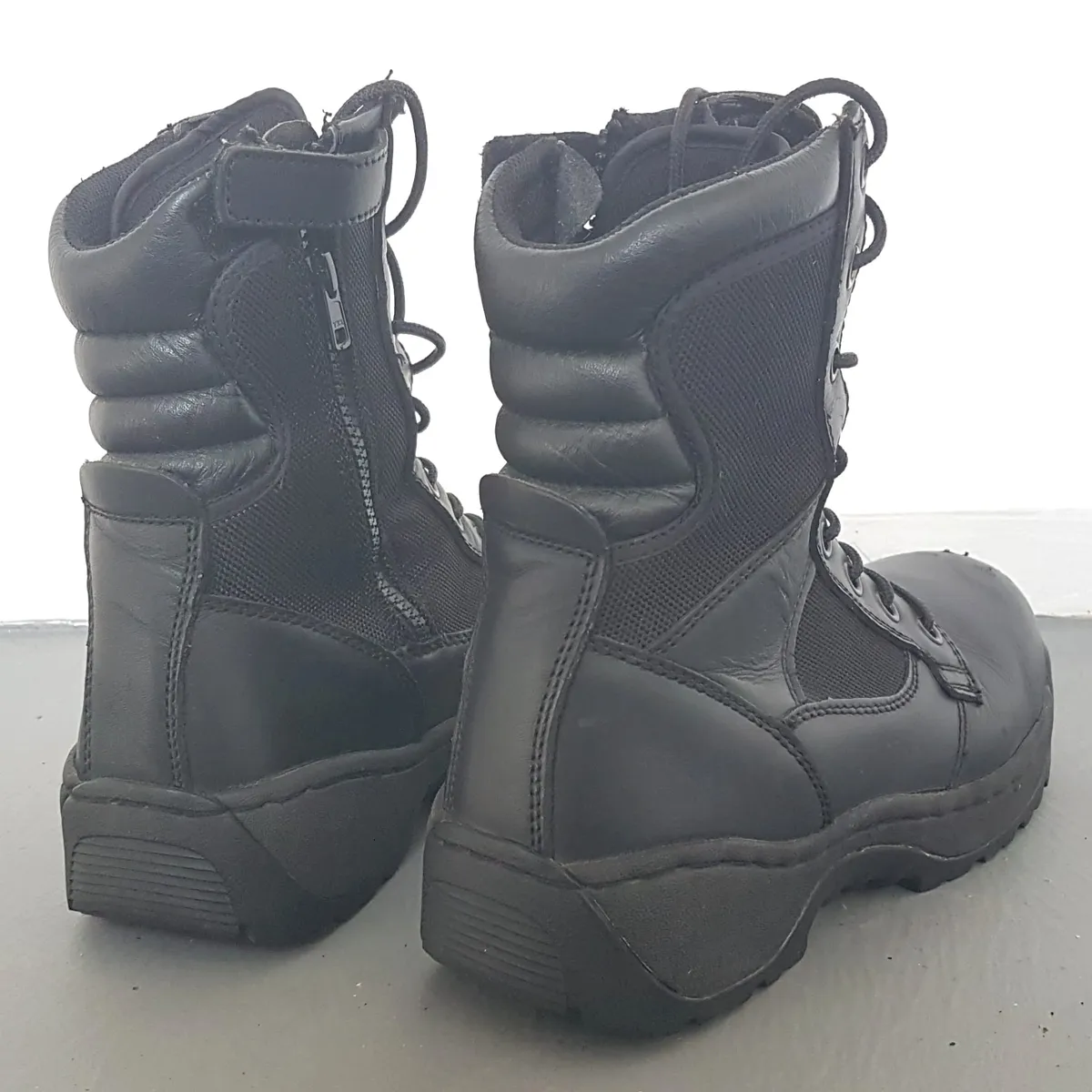 Frontier Original Frontier Combat Boots, Cool 8 inches High, US 10.5, EU 43.5, Black Leather Shoes, Side Zipper, Retro Boots, Vintage Tactical Boots, Cosmopolitan, Durable Design, High Performance, Foot Protection, Safety Shoes, All Terrains, Adventures - Photo 4