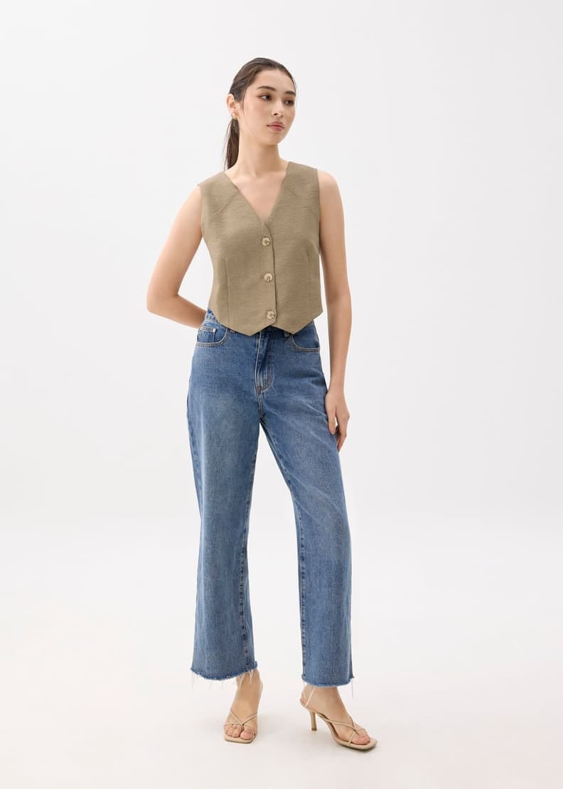 Love, Bonito Love Bonito V-neck Button Down Vest