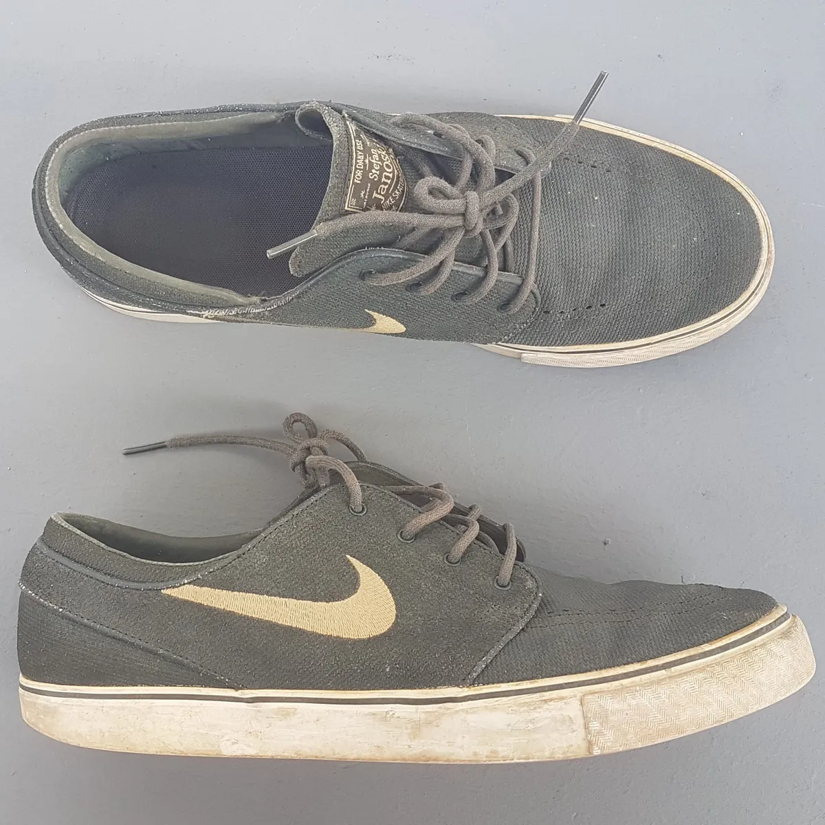 Nike Nike SB Stefan Janoski Sequoia, Filbert-White Sneakers, US 12, UK 11, EUR 46, CM 30, Canvas Shoes, Filbert Accents on Swoosh, Tongue Tab, Zoom Air Cushioning, Nike Skateboarding & Co., Pop Culture, Skate, Surf, Stunt, Streetwise, Everyday Shoes - Photo 6