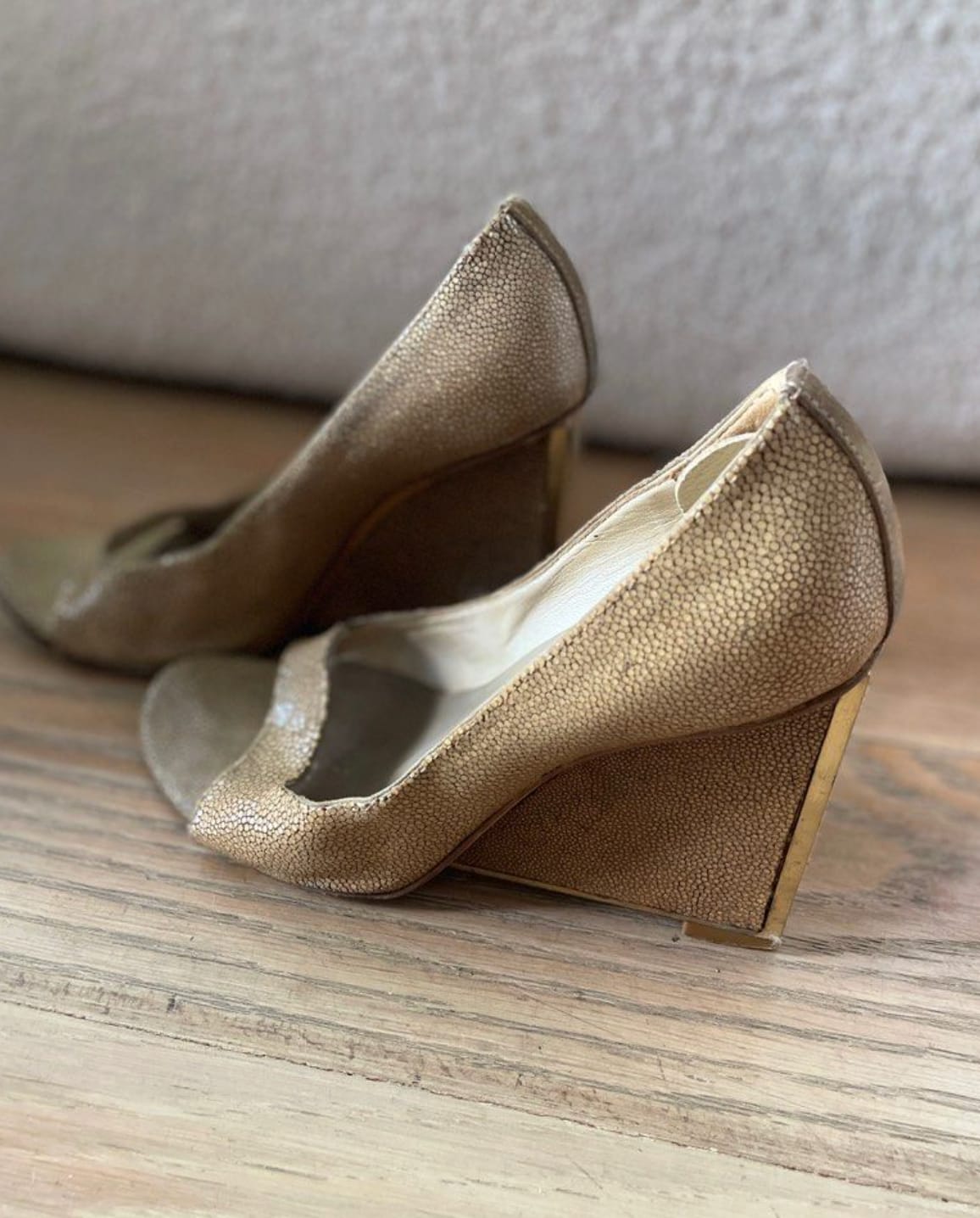 Vintage Dior stingray wedges