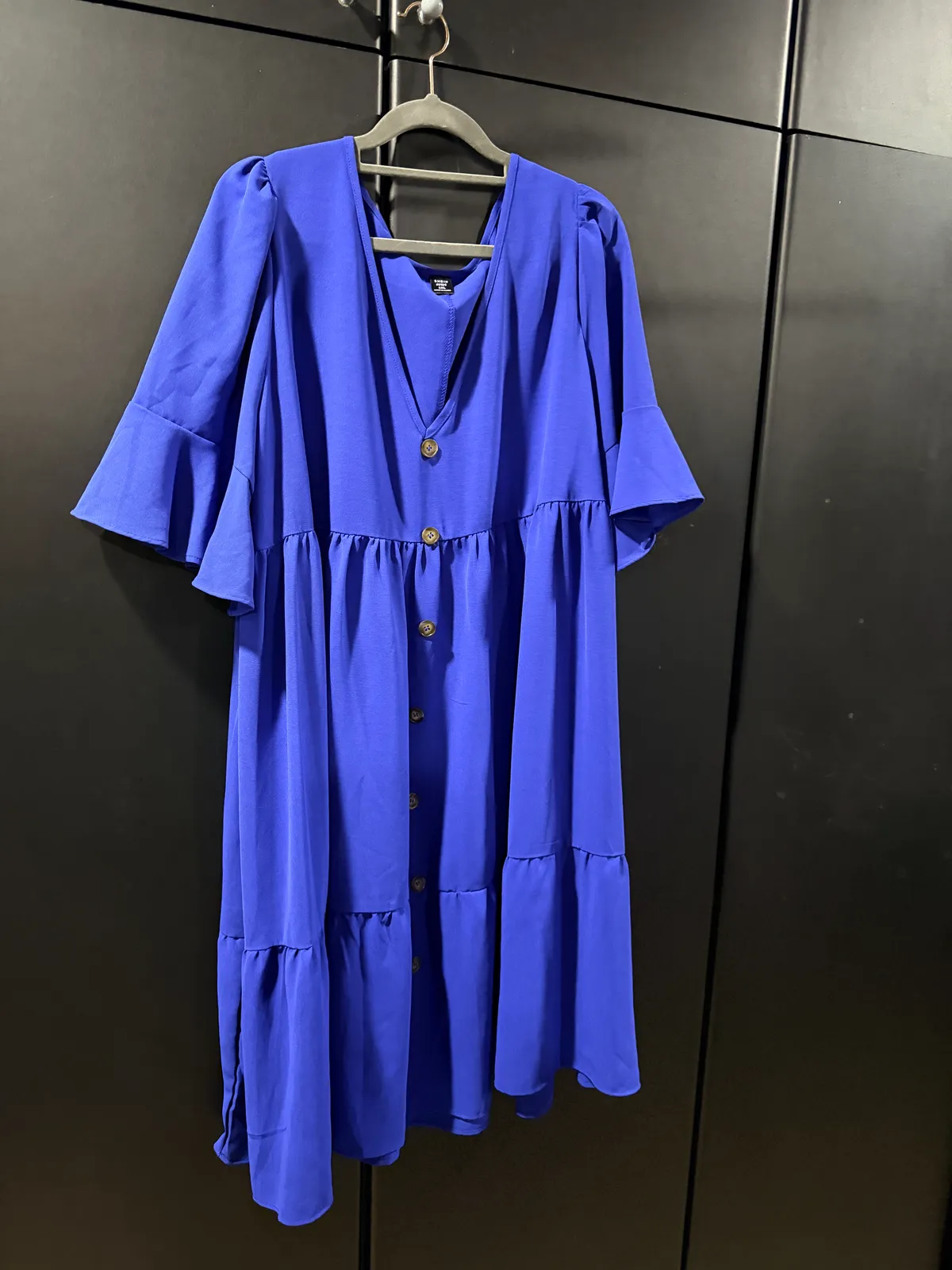 Chic Royal Blue Tiered Dress