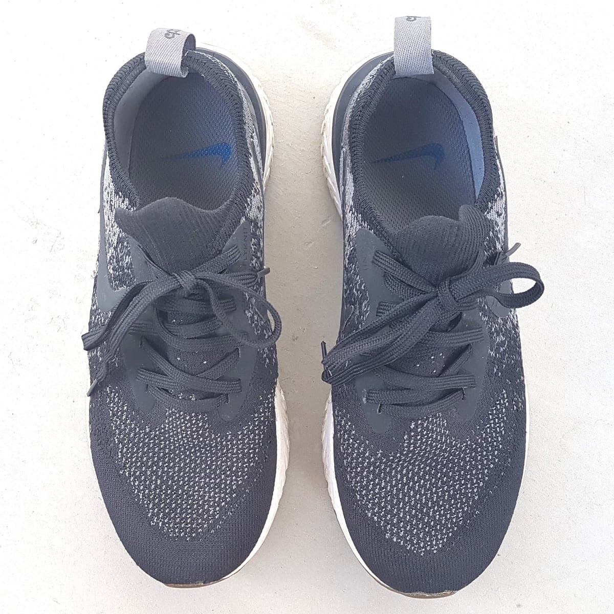 Nike Original NIKE Running Sneakers, EPIC REACT FLYKNIT 2 Model, Cool Black, Gray & White Shoes, Cosmopolitan, US 7.5, UK 6.5, EU 40.5, CM 25,5, Streetwise, Sophistication, Timeless Appeal, Pop Culture, Geek, Cult Street Fashion, Urban Style, Gym, Workout - Photo 10