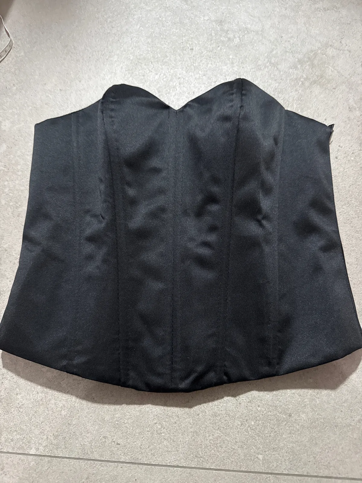 Sleek Black Strapless  Top