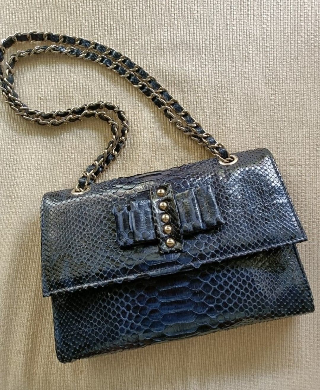 Chic CasLee snakeskin Chain Strap Bag