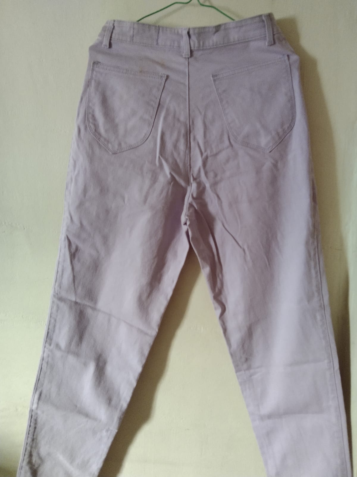 Pastel Lilac High-Waist Jeans