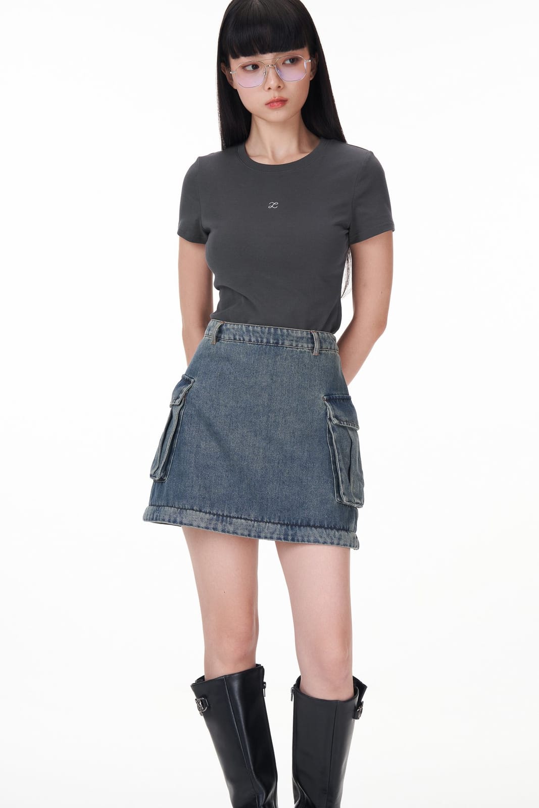 The Closet Lover (TCL) TCL Multi-Way Denim Skorts/Midi Skirt - Photo 4