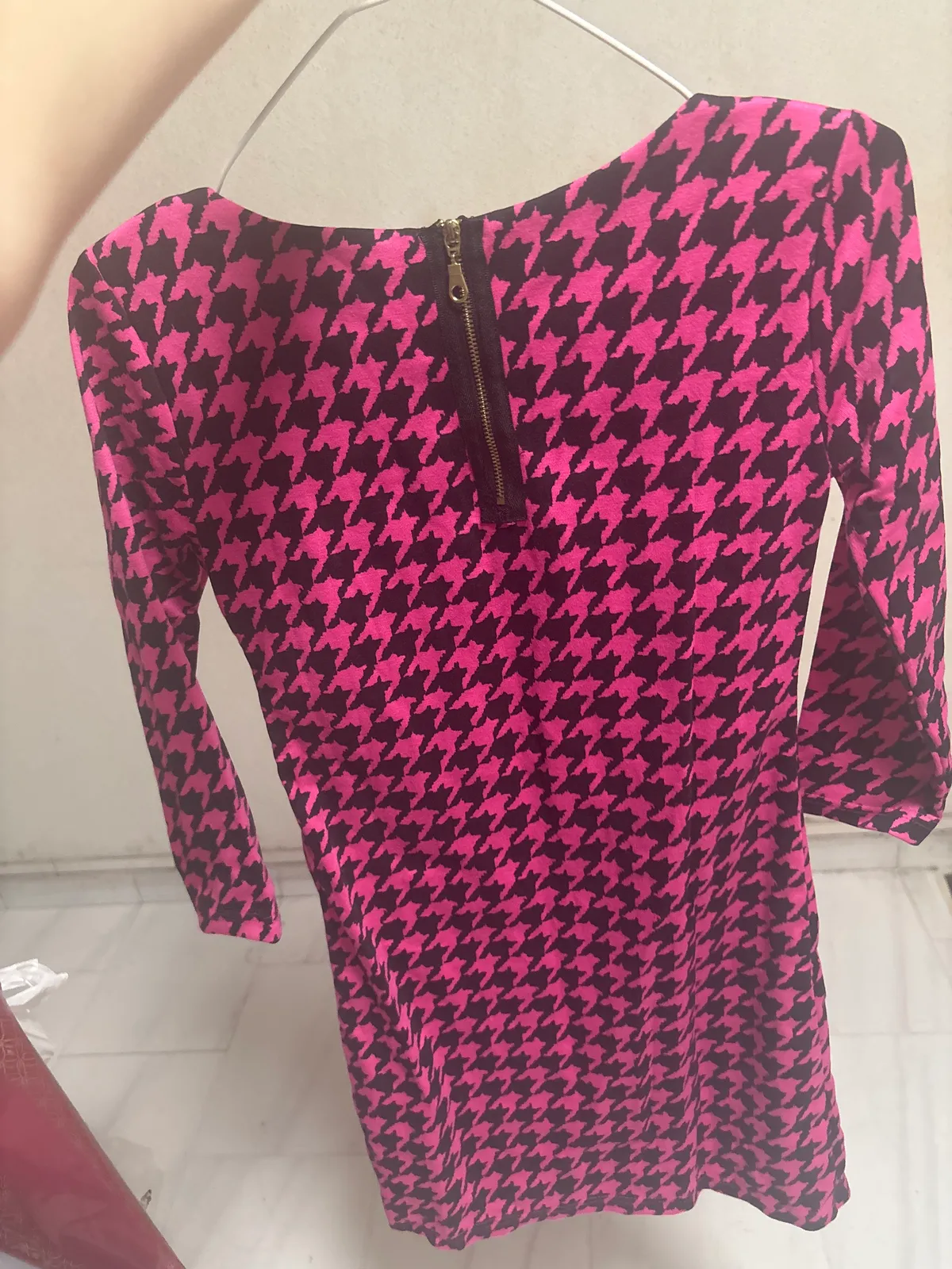 H&M H&M Pink / Black Houndstooth Dress BNWT - Photo 2