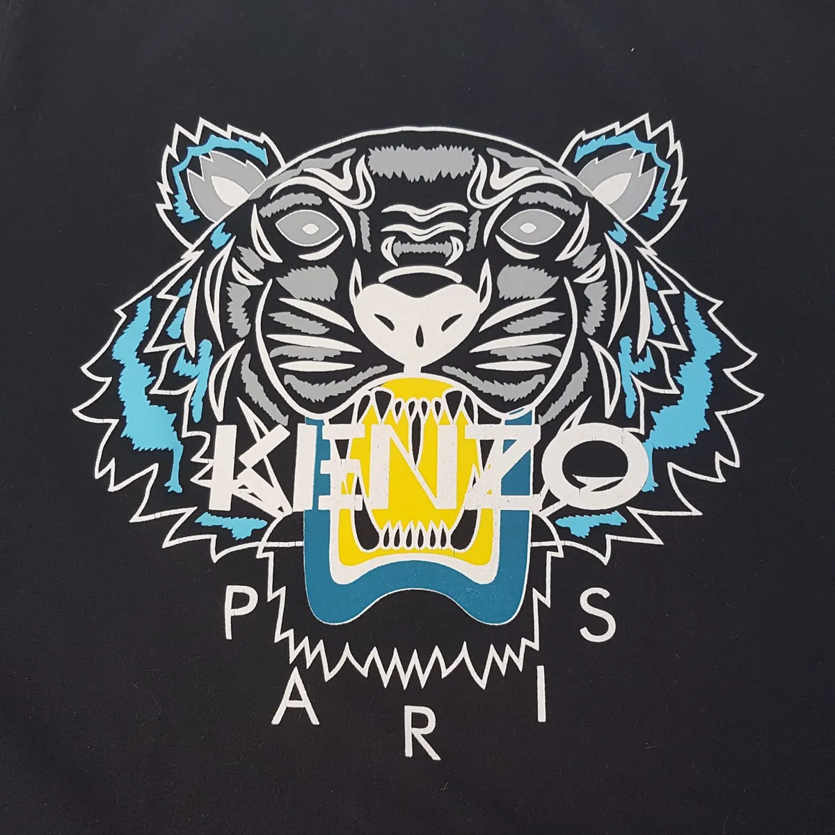 KENZO Original KENZO Paris T-Shirt, SMALL Black Top, Art Décor Shirt, Multi-Color TIGER Logo, Graphic Tee, Luxury Living, Cosmopolitan, Urban Style, Timeless Classic, Ready-to-wear, Japanese Designer, Italian Workmanship, Sophistication, Cult Street Fashion - Photo 7