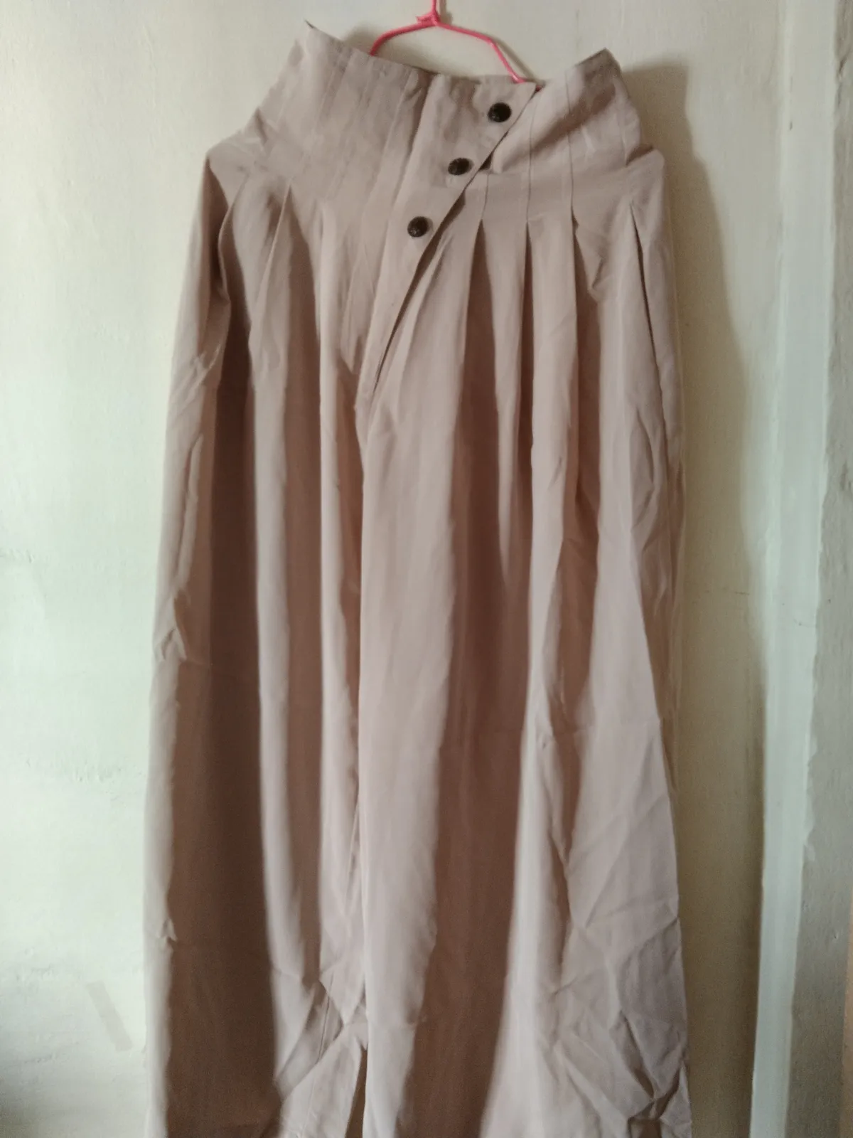KIYO Elegant Beige Wide-Leg Trousers - Photo 2