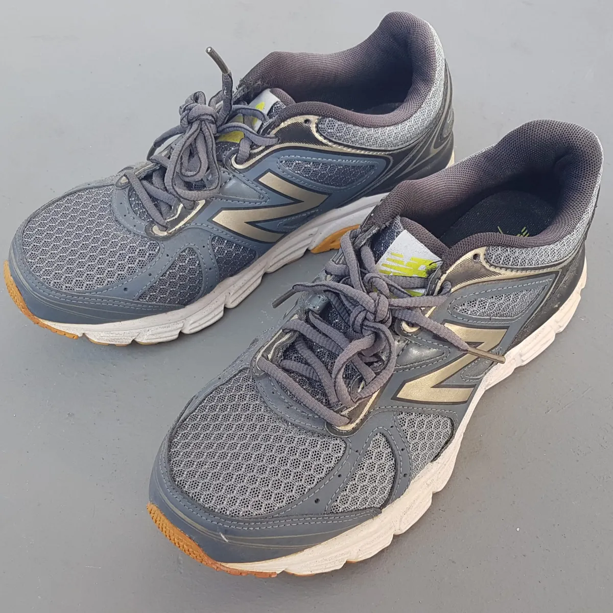 New Balance Original New Balance Running Shoes, US 7, UK 6.5, EU 40, CM 25, NB 565 TECHRIDE Model, Cosmopolitan, Dark Grey, Silver N Logo, Neon Yellow Accents, Active Lifestyle, Timeless Appeal, Urban Style, Everyday Fashion Sneakers - Photo 2