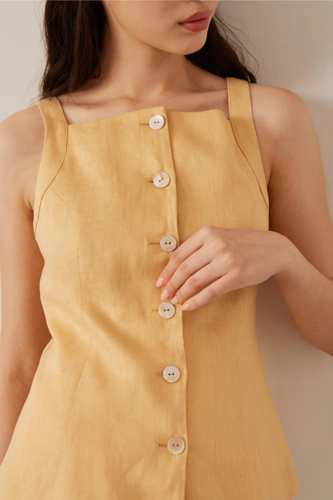 Our Second Nature Our Second Nature OSN Tailored Linen Vest - Photo 4