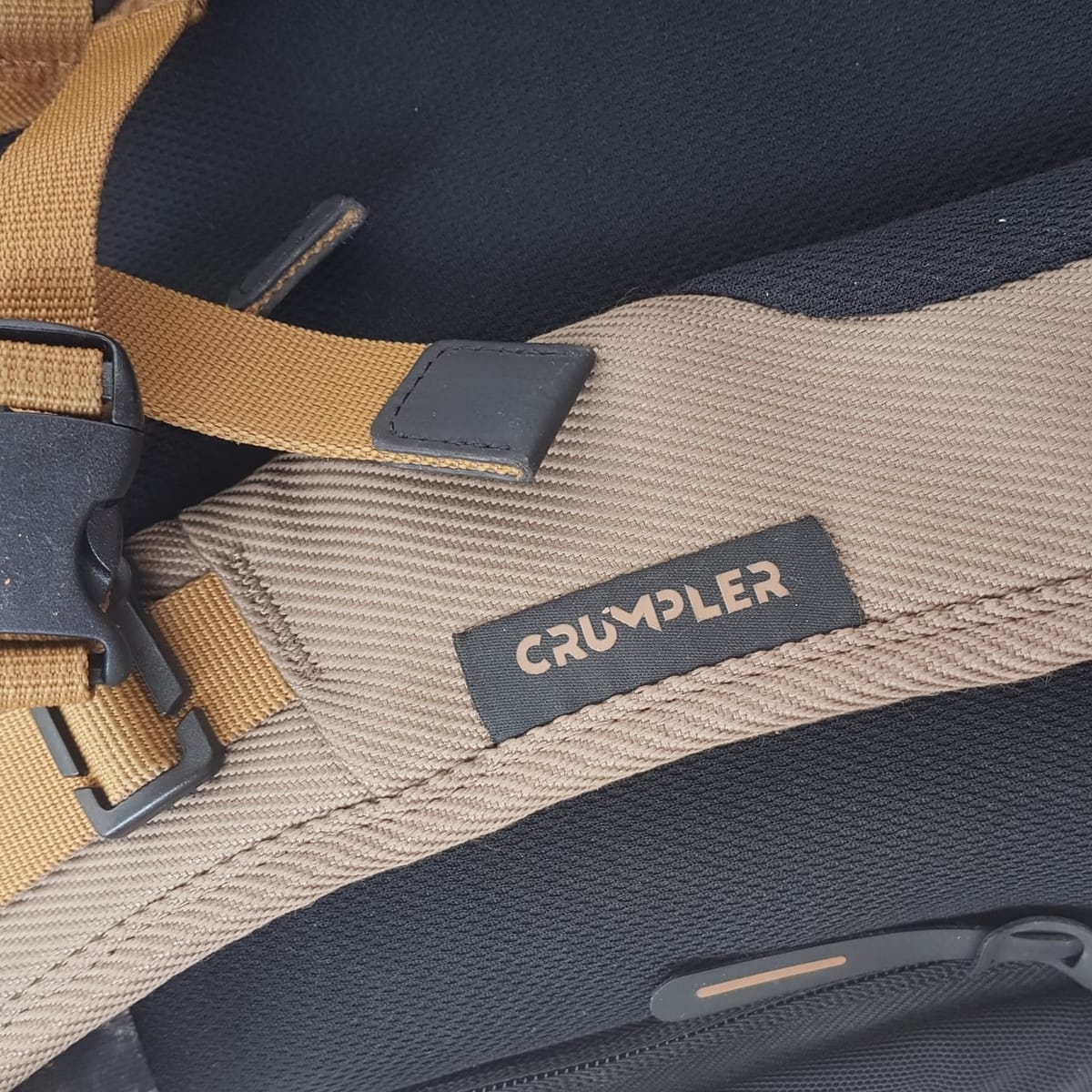 Crumpler Original CRUMPLER Backpack, Cool Abacus Model, Rucksack, Haversack, Cosmopolitan, Roll-Top, Continental, Duffel Bag, Sleek Khaki & Black Design, Urban Style, Sophistication, Timeless Appeal, Pop Culture, Traveler, Backpacker, Streetwise - Photo 2