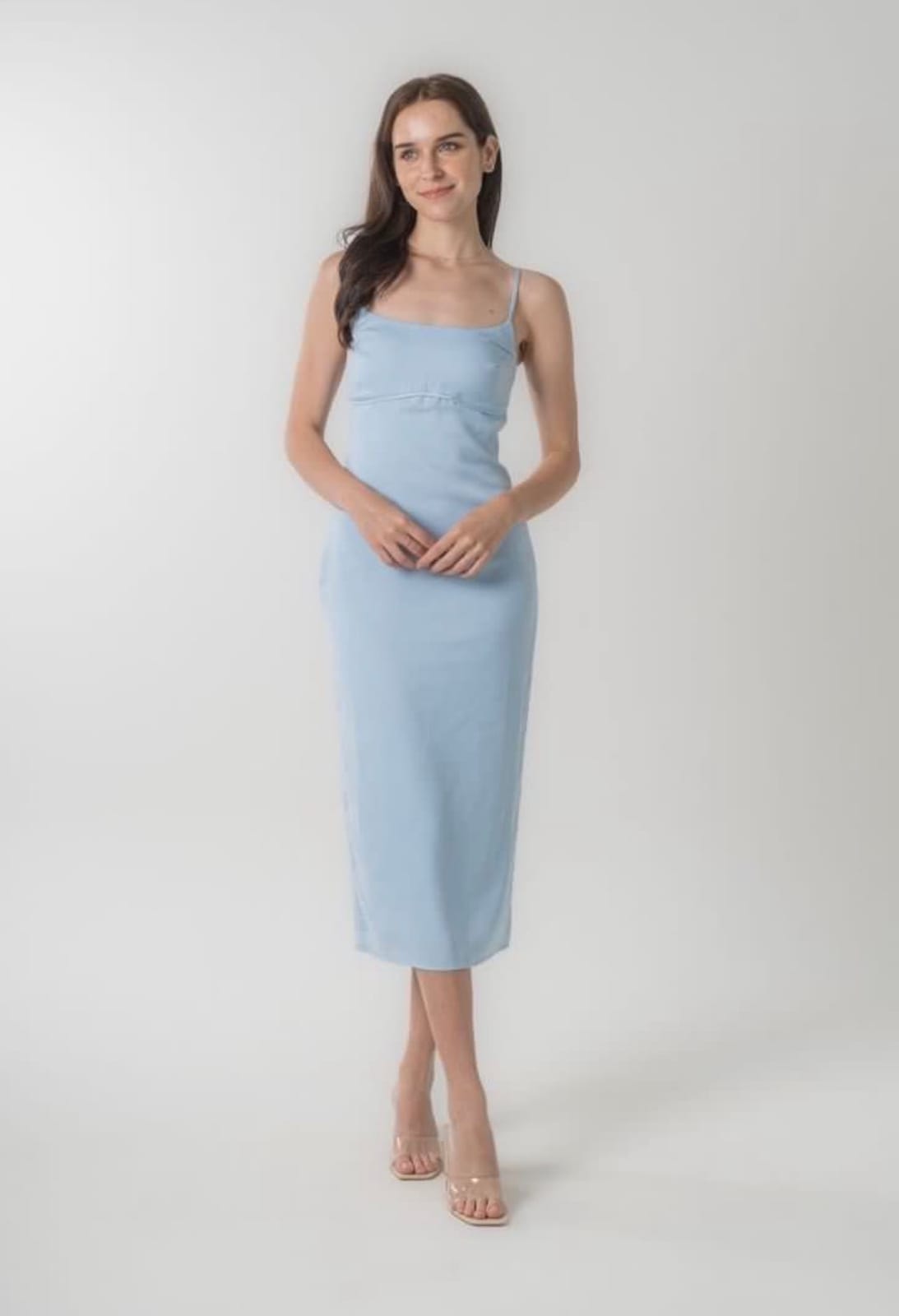 Blairwears Sydney Padded Dress in Sky