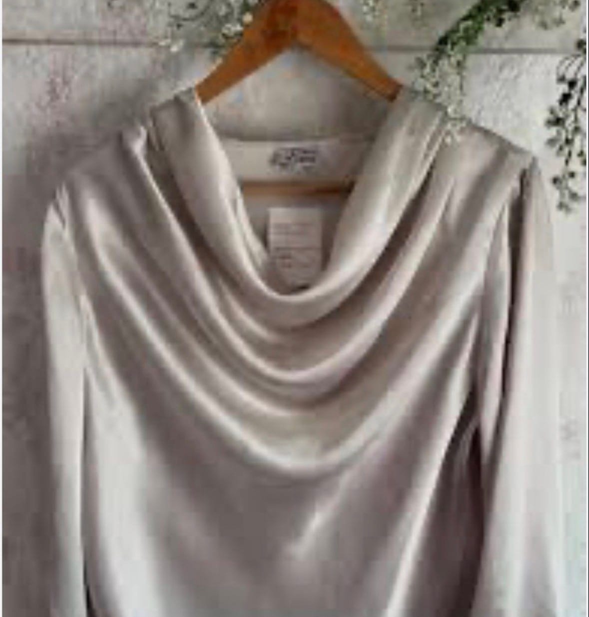 Elegant Satin Cowl Neck Top