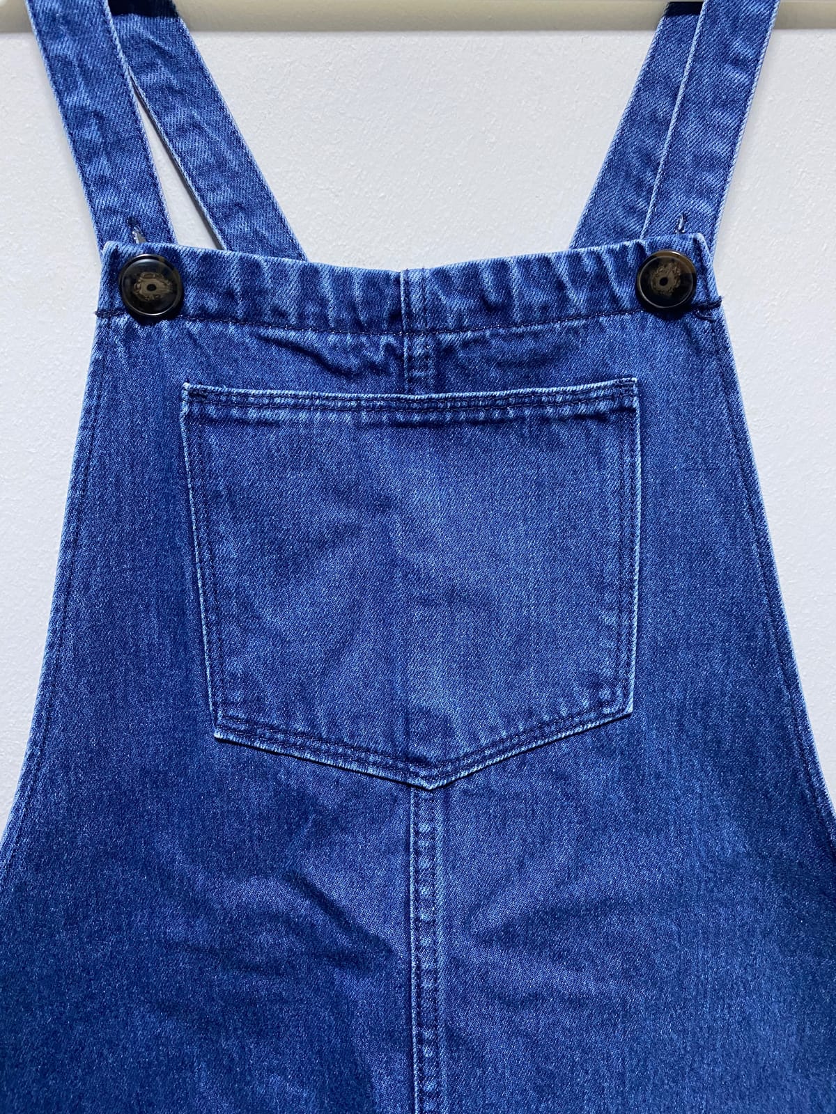 Zara ZARA TRF/Trafaluc Denim Buttoned Dress Dungarees With Pockets (M) - Photo 2