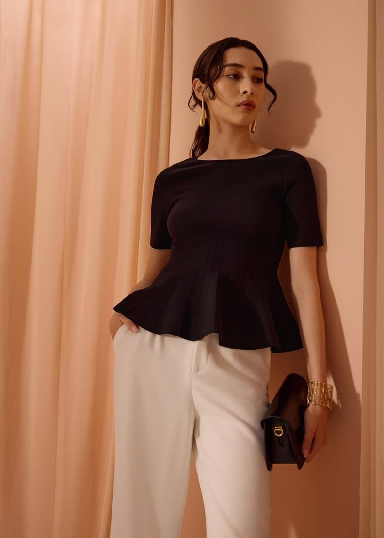 Love, Bonito Love Bonito LB Knit Peplum Top - Photo 4