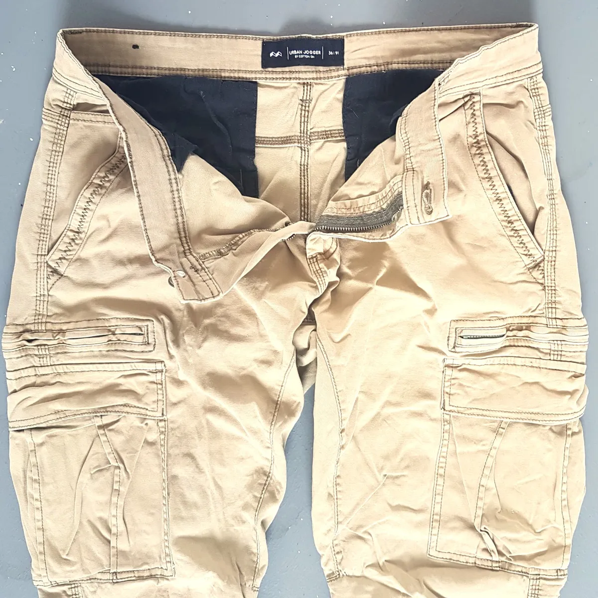 Urban Jogger URBAN JOGGER Size 36, Khaki Jogger Pants, Cool Cargo Pants, Cosmopolitan, Designer Bottoms, Stylish Trousers, Cuff Zipper Ankle, Active Lifestyle, Pop Culture, Hip Hop, Rock Star, Sophistication, Streetwise, Timeless Appeal, Everyday Fashion, Roadster - Photo 8