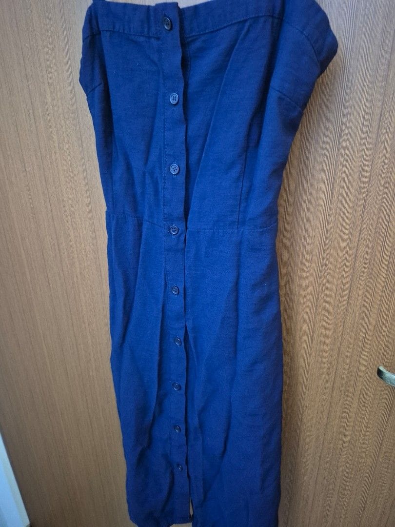 The Editor's Market Chic Navy Button-Down Dress - Size S - Photo 5