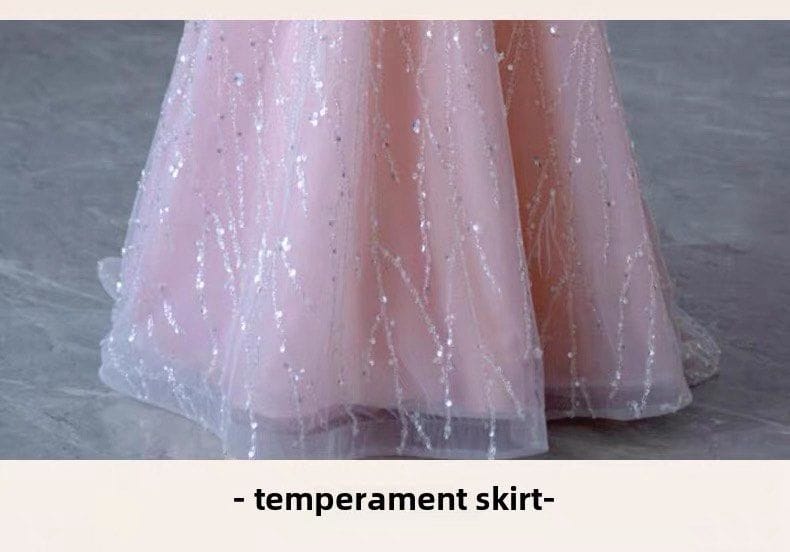 Ethereal Pink Off-Shoulder Feather Gown - Photo 8