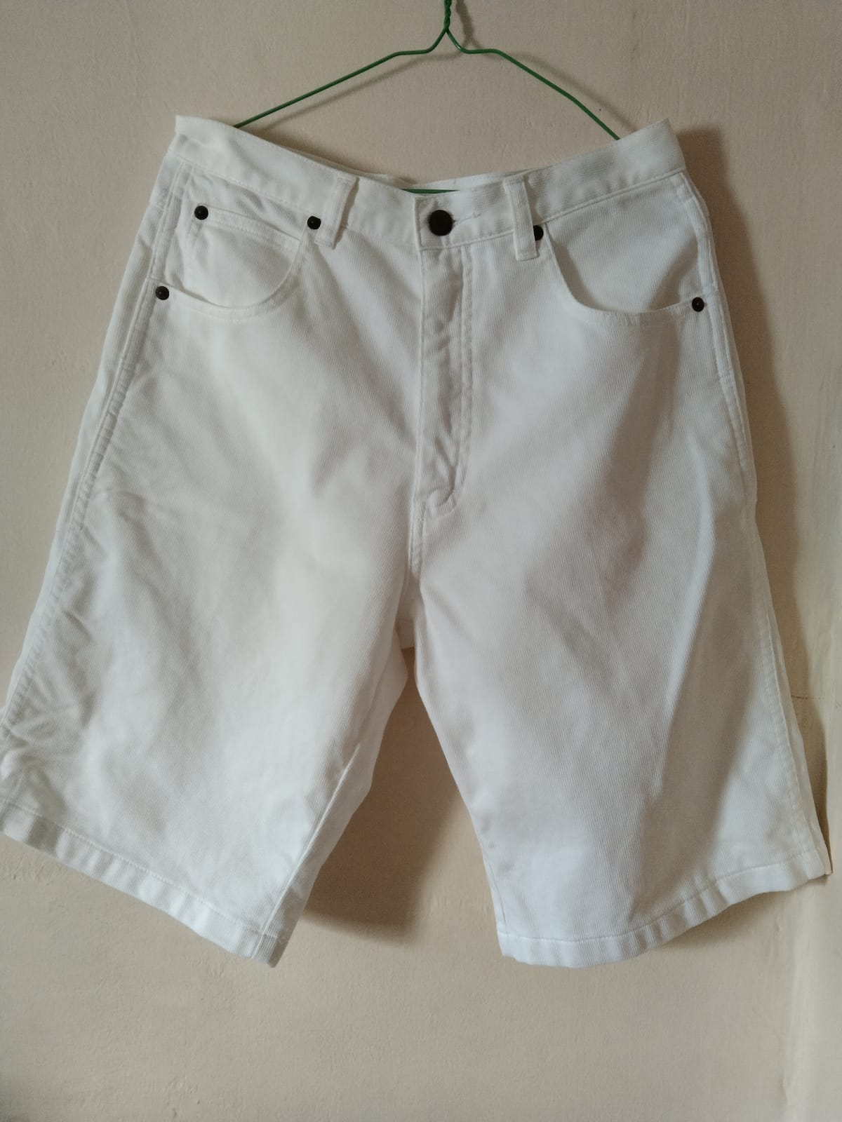 Classic White Denim Shorts