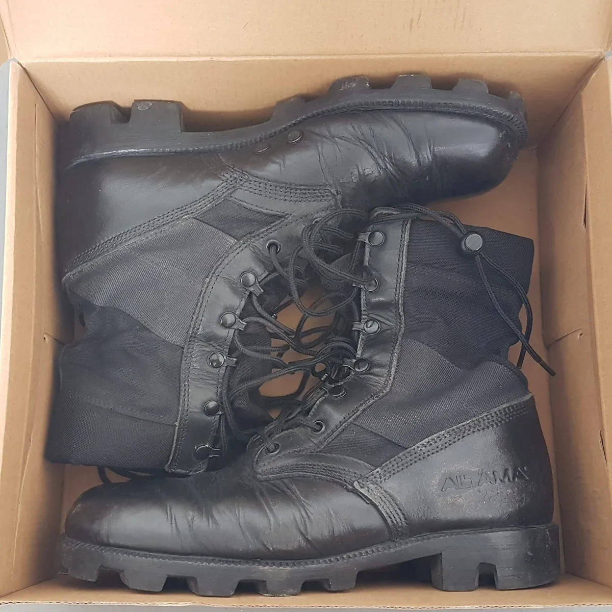 ALTAMA Original ALTAMA Combat Boots, Black Leather Shoes, US 9, UK 8, EU 42, Retro Military Boots, Vintage Tactical Boots, Cosmopolitan, Cool 8 inches High Design, Sophistication, High Performance, Durable & Comfortable, Foot Protection, Safety Shoes, Hiking - Photo 8