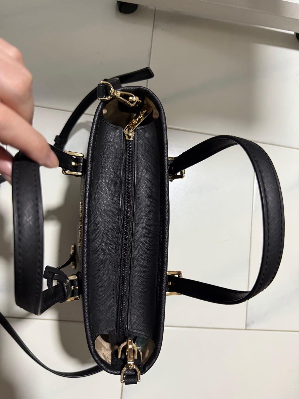 Michael Kors Michael Kors Jet Set Travel Extra-Small Logo Top-Zip Tote Bag - brown / black colour - Photo 3