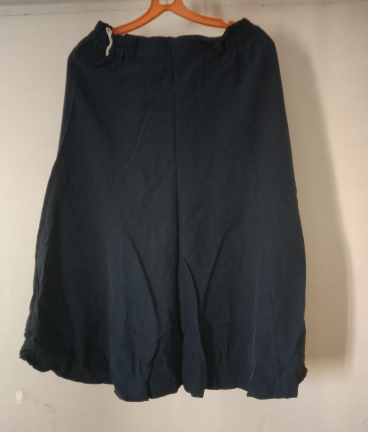 Casual Navy Midi Skirt