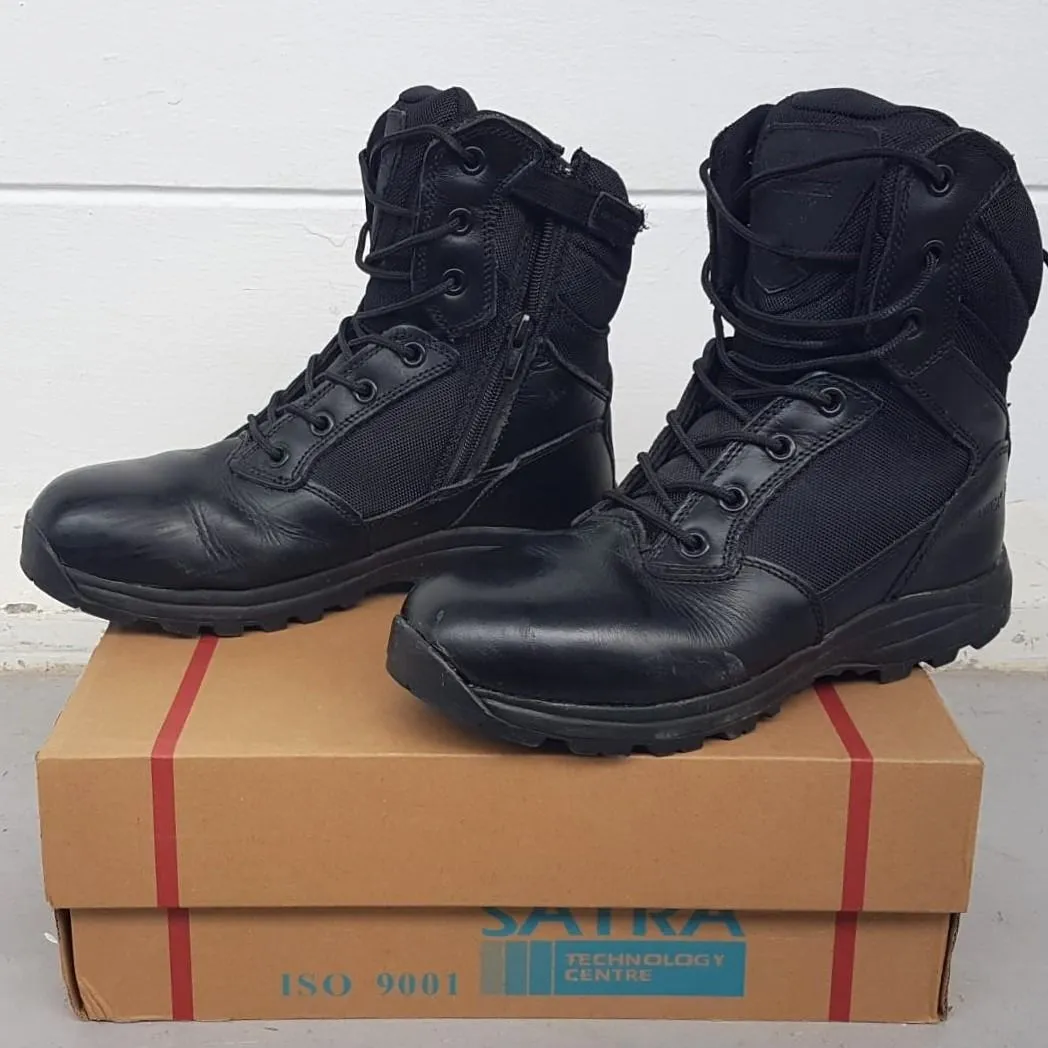 FRONTIER Original Frontier Combat Boots, Cool 8 inches High, US 9.5, UK 8.5, EU 42.5, Black Leather Shoes, Side Zipper, Retro Boots, Vintage Tactical Boots, Cosmopolitan, Durable Design, High Performance, Foot Protection, Safety Shoes, All Terrains, Adventures - Photo 4