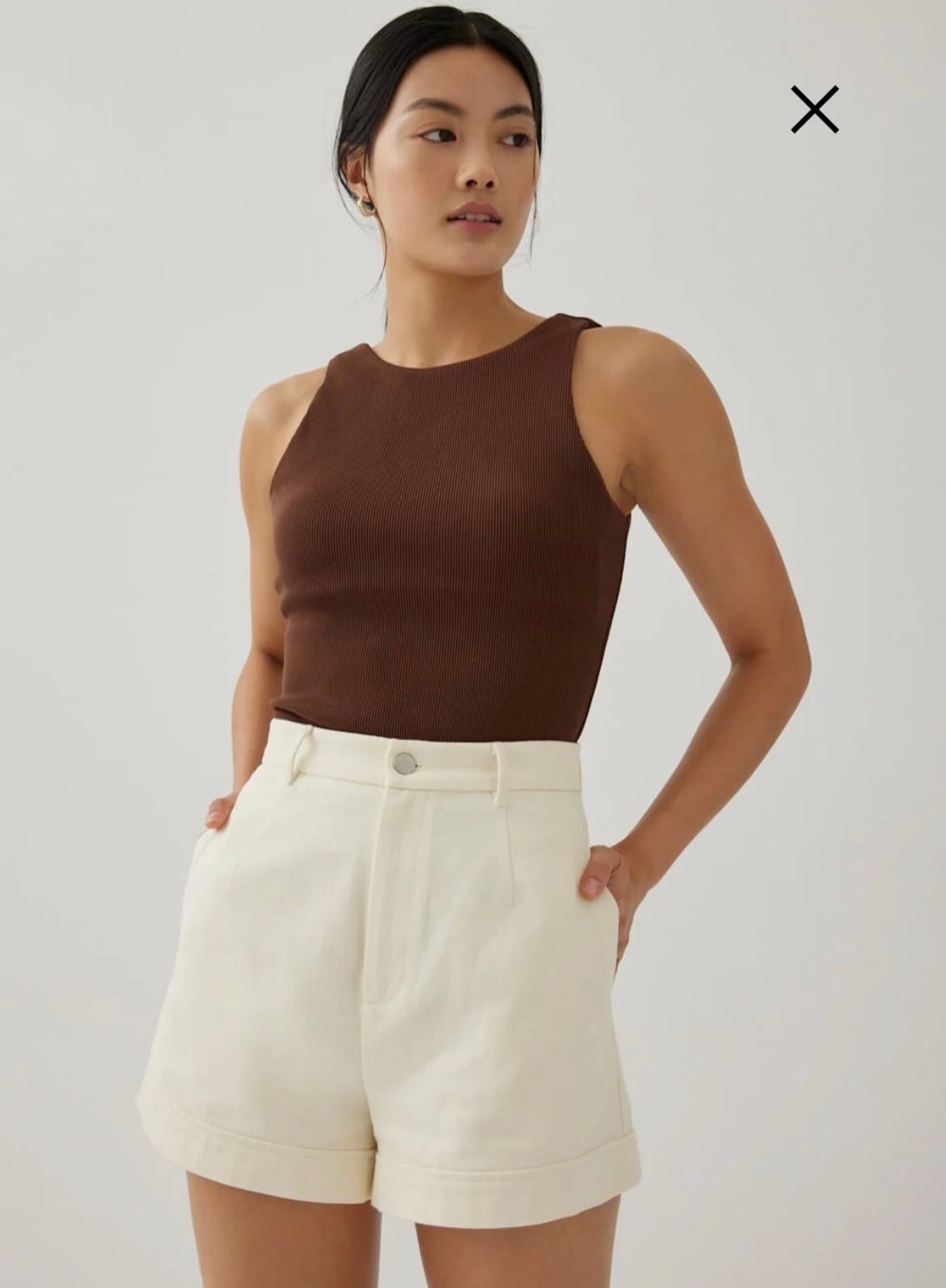 Love Bonito Rowanne Denim Tailored Cuff Shorts