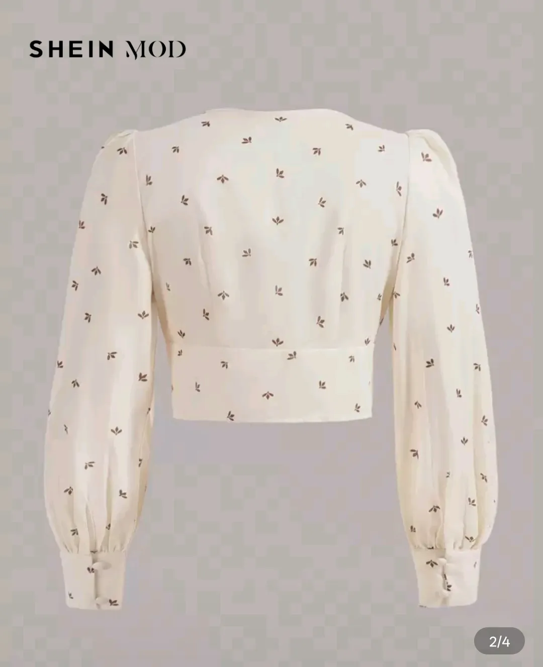 SHEIN SHEIN Puff Sleeve Cropped Blouse - Photo 2