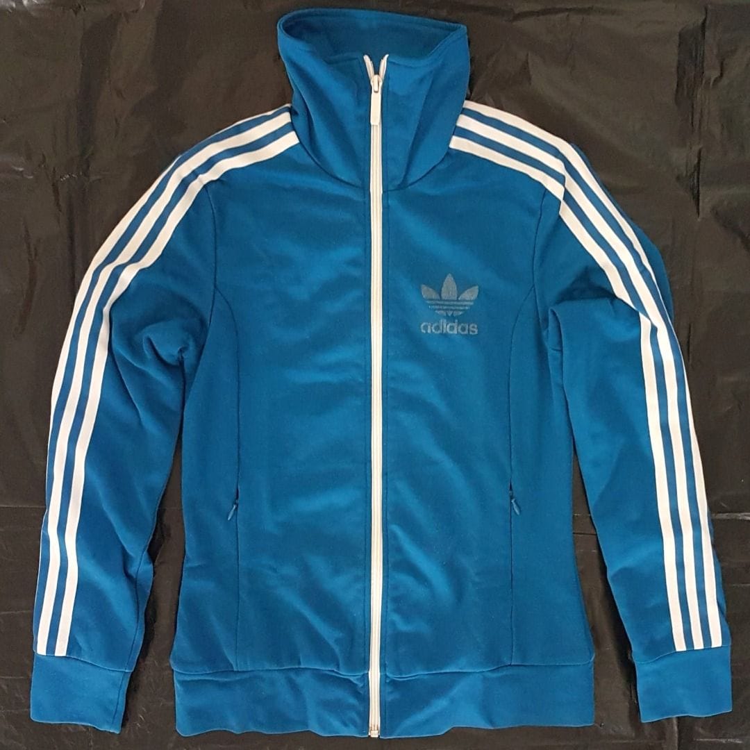 Retro Adidas Blue Zip-Up Jacket - XXS - Photo 3