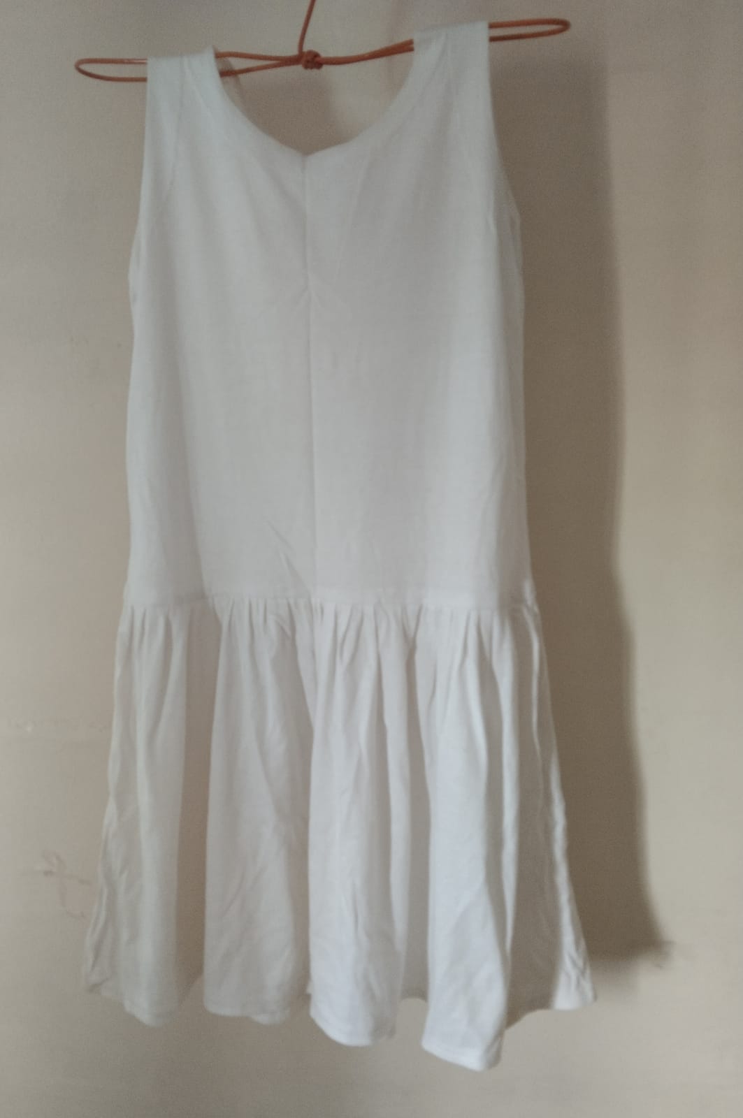 Simple White Sleeveless Babydoll Dress