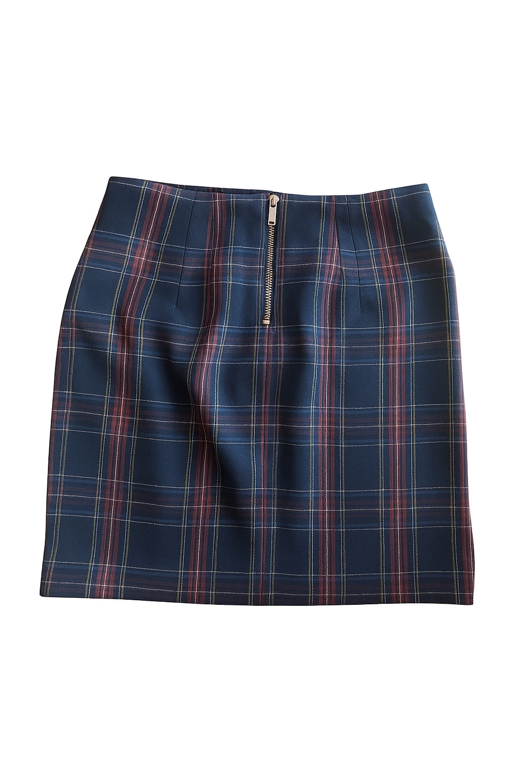 ZARA Black/Red Plaid Skirt (M) - Photo 2