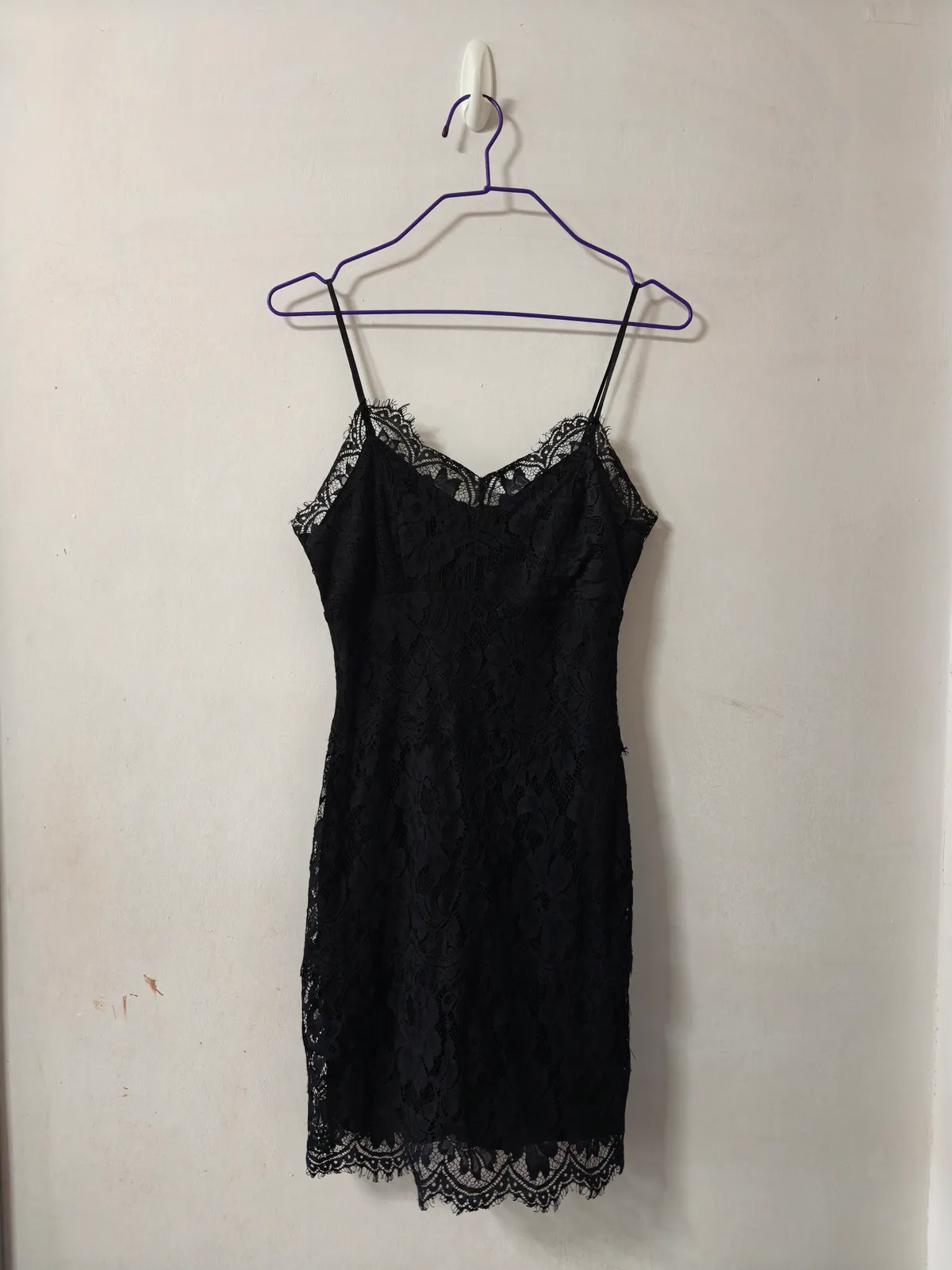 Topshop Chic Black Lace Mini Dress