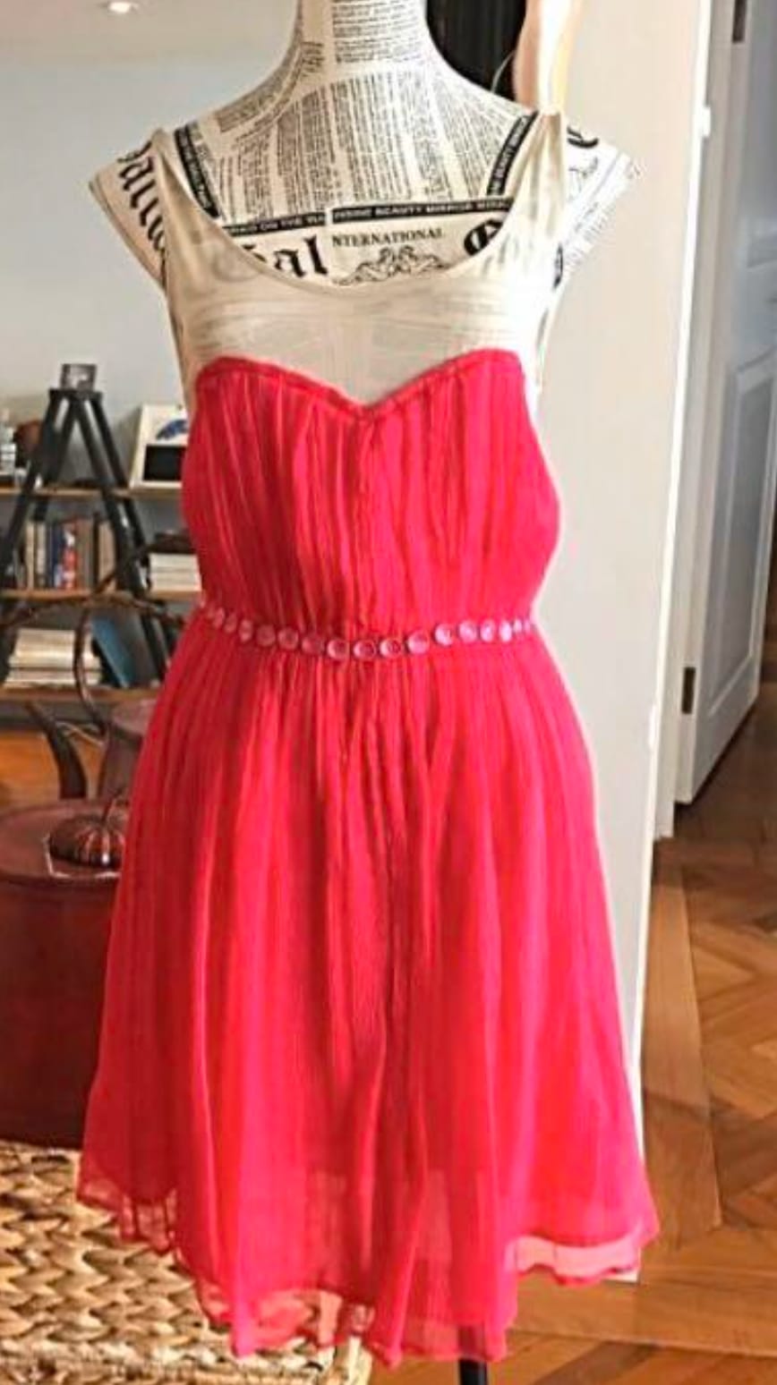 Chic Pink Sleeveless Dress
