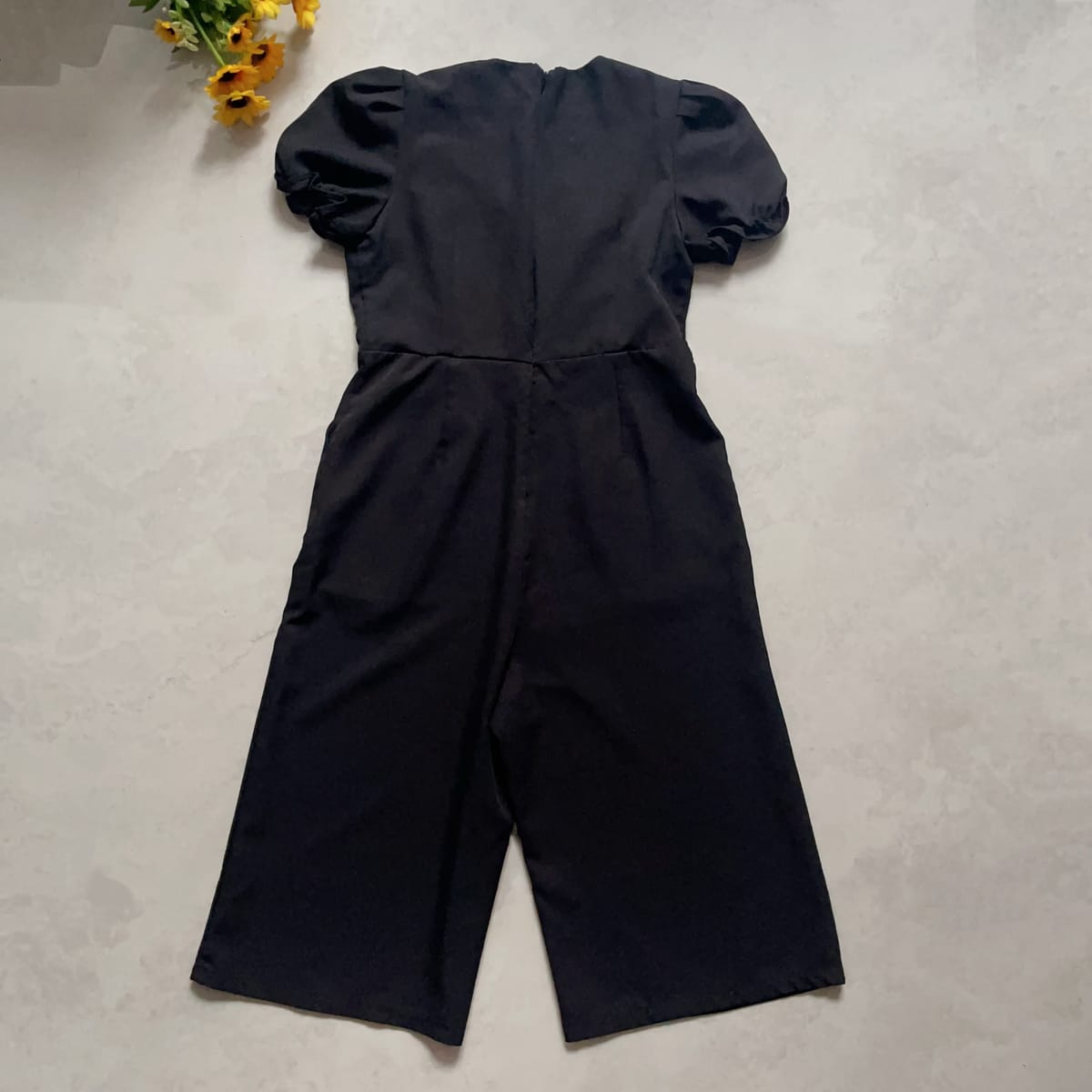 Chic Black Puff Sleeve Jumpsuit - Photo 5