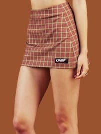 UNIF Oren plaid mini skirt