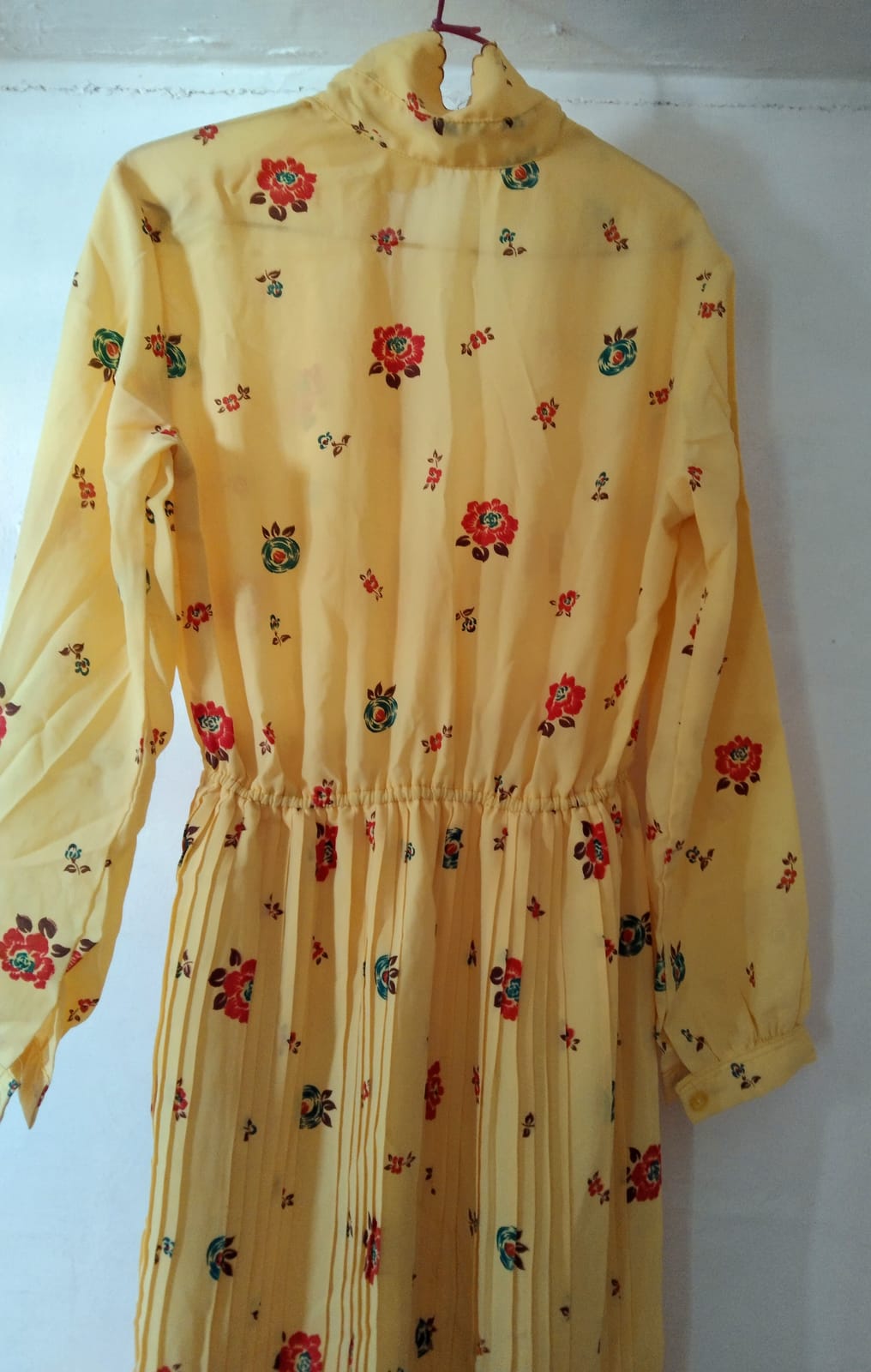 Vintage Floral Yellow Maxi Dress - Photo 2