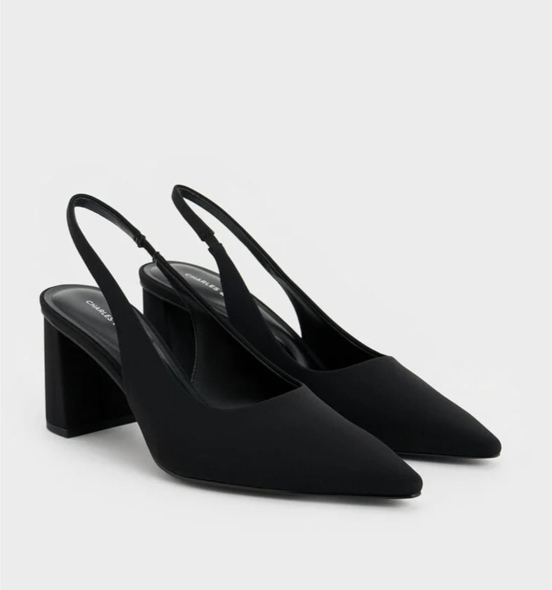 Chic Black Slingback Heels