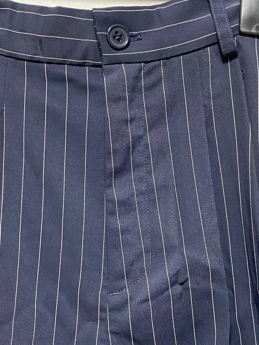 WEGO WEGO Navy Blue Pinstripe Patterned Skorts (Free Size) - Photo 3