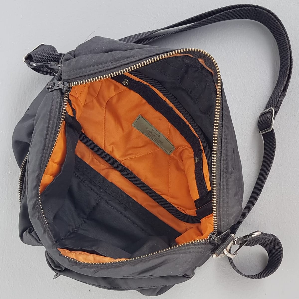 PORTER Original Porter International Crossbody Shoulder Bag, Luxury Black Nylon Bag, Cosmopolitan, Made in JAPAN, Sleek Design, Sling Bag, Travel Pack, Continental, Sophistication, Urban Style, Streetwise, Timeless Appeal, Pop Culture, Active Lifestyle, Everyday Fashion - Photo 5