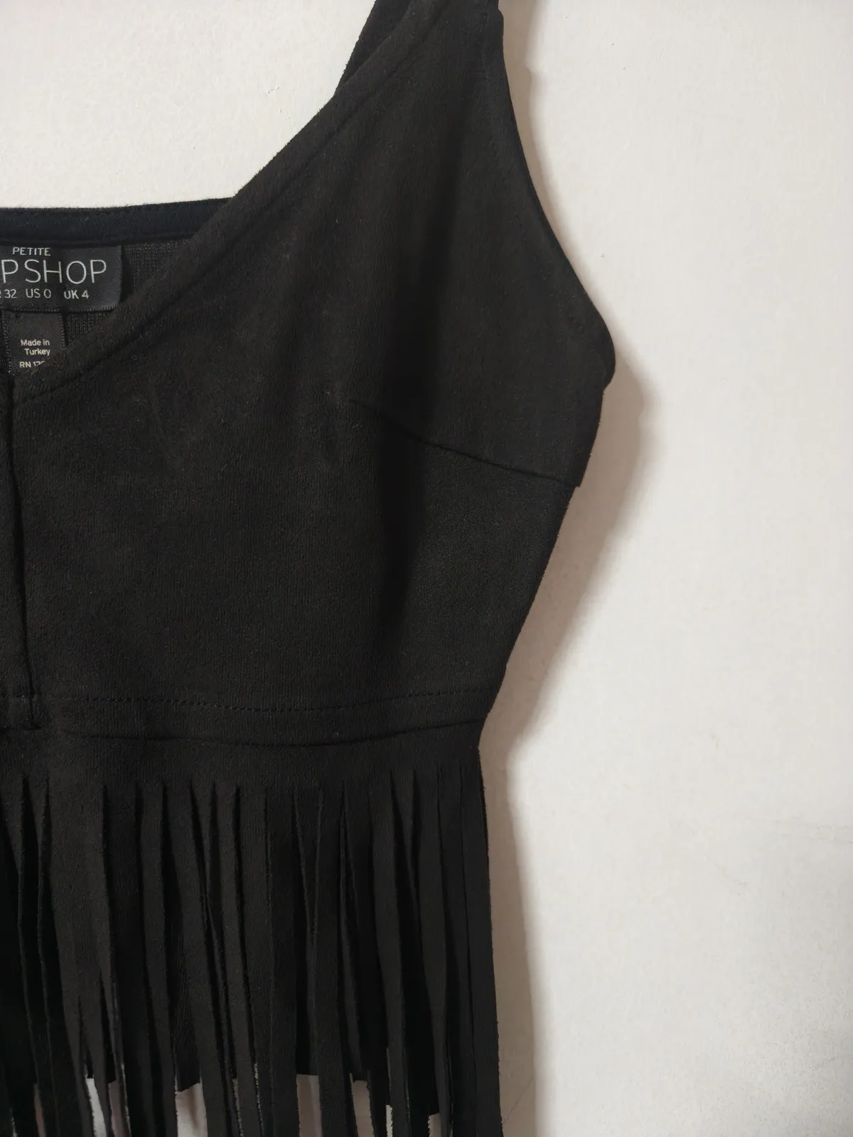 Topshop Chic Topshop Fringed Black Crop Top - Photo 2