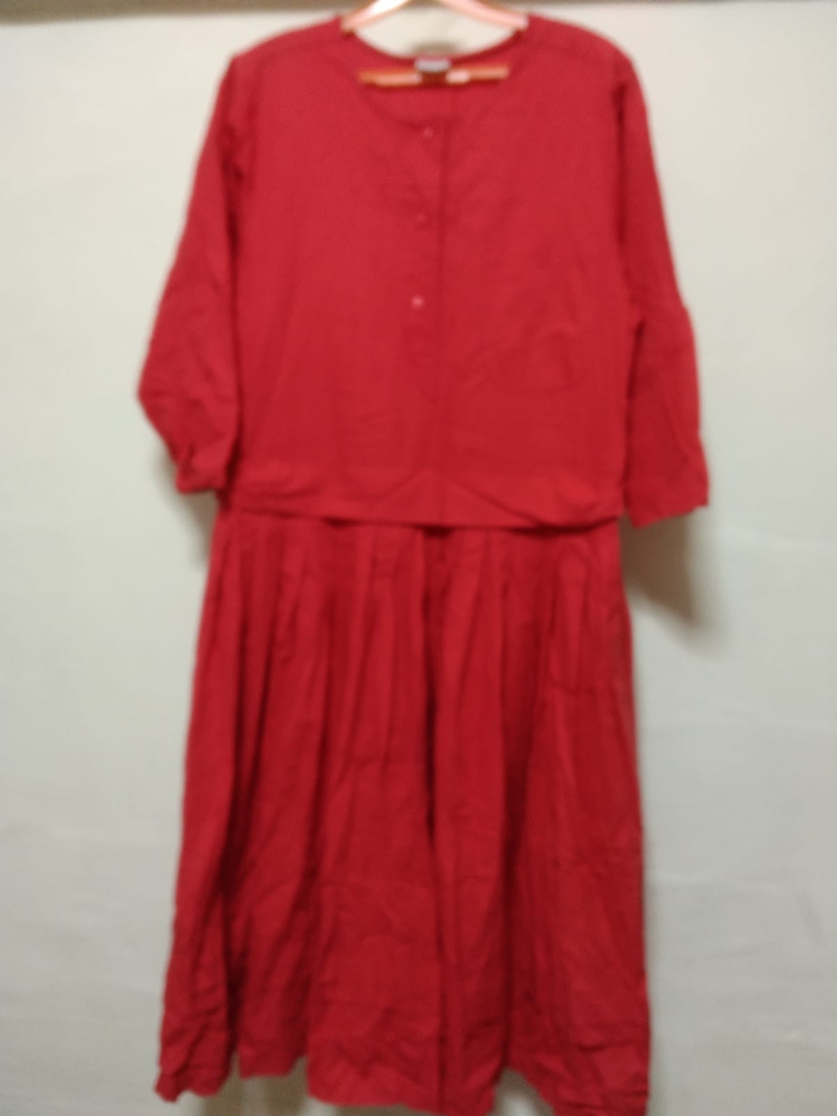 TREND Vibrant Red Long-Sleeve Maxi Dress - Photo 2